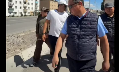 Талантбек Солтобаев проверил ход дорожных работ в Нарыне