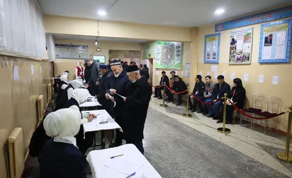 В Ошской области голосование проходит активно