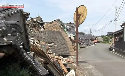 В Японии после землетрясения восстановили только 6 из более чем 74 тыс. домов