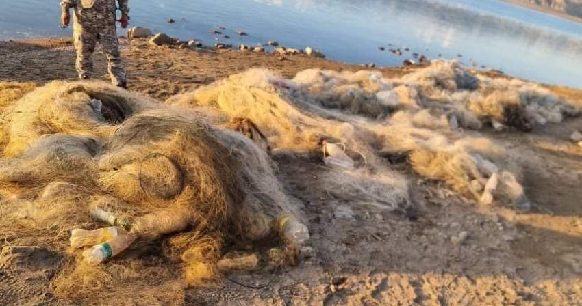 Из крупных водоемов за 9 месяцев извлечено более 155 тысяч метров сетей