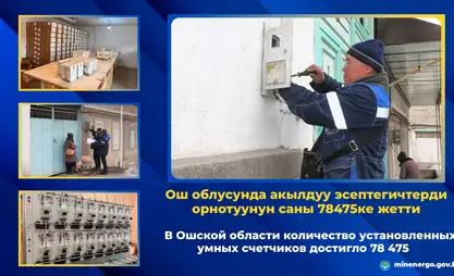 В Ошской области установлено около 80 тысяч «умных» электросчетчиков