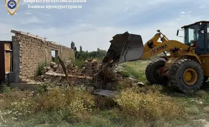 В Караколе снесен незаконный объект, возведенный на сельхозземлях