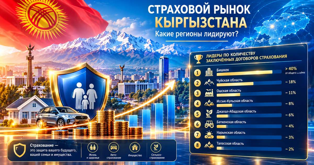 Страховой рынок Кыргызстана. Какие регионы лидируют