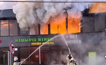 На рынке «Чолук-Ата» в Нарыне произошел пожар