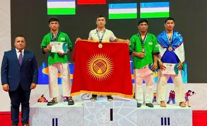 Кыргызстанский военнослужащий завоевал золото на чемпионате Азии по борьбе на поясах