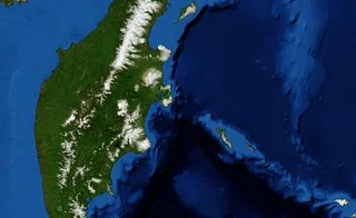 Камчатка опустилась после землетрясения
